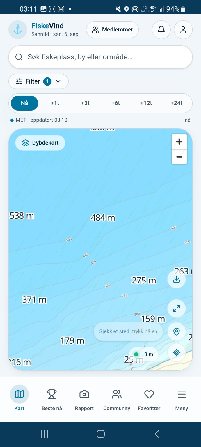 FiskeVind fra båt